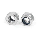 25pcs M8x1.25mm 304 Stainless Steel lock Nylon Insert Hex Lock Nuts N9M3