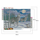 5D DIY Full Drill Diamond Painting Wolf Cross Stitch Embroidery Kit (104)