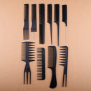 10Pcs Salon Hair Styling Hairdressing Assorted Comb Set Professional Barber Tool