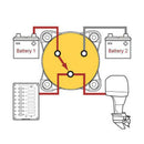 Heavy Duty 3 Speed Dual Battery Selector Switch for Marine, Boat, RV, Automotive