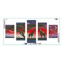 Giraffe 5D DIY Full Drill Diamond Painting 5-pictures Combination Kits Gift