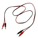 2 Pcs Red Black Banana Plugs To Alligator Clips Probe Test Cable 1M & 10 Pc N6H9