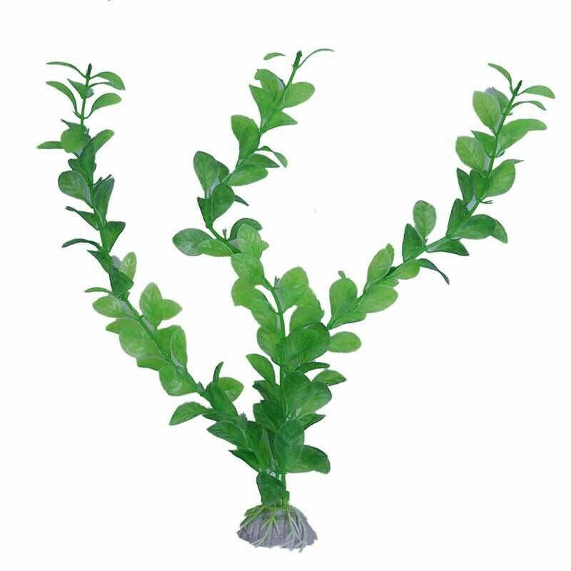 Artificial Plant Green Water Plastic Deco Aquarium 20to28cm D9G6