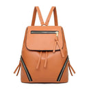 Women Drawstring Backpack Leather Travel Girls School Shoulder Bag (Yellow) A