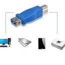 Mini Super-Speed USB 3.0 Type A Female to Type B Male Plug Connector Adapter