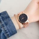 Women Business Watches Luxury Ladies Star Sky Analog Quartz Wristwatches A