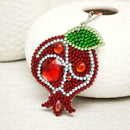 5pcs Fruits Key Strap Charm Ring Keyring Food Sample Pear Orange Gift