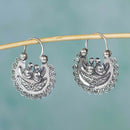 Couple Parrot Carved Earrings Ethnic Retro Ear Hook for Women Jewelry Gift