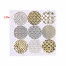 90 round bronzing seal stickers transparent pattern series baking st JR