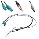 Connects 2 Diversity Twin Double Fakra-Din Aerial Antenna Adaptor For Audi