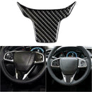 Carbon Fiber Car Steering Wheel Molding Stickers Decor for Civic 2016 2017