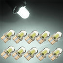 10*T10 194 168 W5W COB 8SMD LED CANBUS Silica Bright White License Light Bulbs