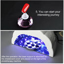 1set of DIY nail art skills holder training display stand with checkerboard