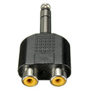 6.35mm 1/4 inch Male Stereo To 2 Dual RCA Female Y Splitter Audio Adapter C