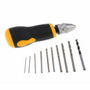 Micro Mini Portable Small Hand Drill + 10pcs Twist Drill Bits set Tool 0.8-3.0m
