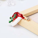 Brooch for Christmas Series Hat Shape Christmas Buttonhole Pins Badge Jewel