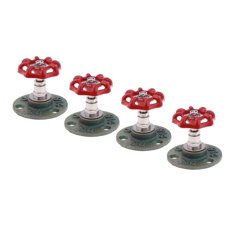 4Pieces Industrial Rustic Wall Mounted Hand Wheel Hook Coat Hat Clothes Hook