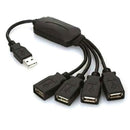 LED High Speed 4 Ports USB 2.0 Multi HUB Splitter Adapter For PC Lapt ME