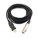 Xlr Female To Usb Male 10Ft Cable Cord Adapter Audio Vocal Recorder Microphon`US