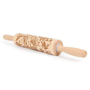Butterfly Pattern Christmas Embossing Rolling Pin Baking Dough Cake Roller