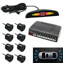 Car LED Parking Sensor Kit, Front and Rear Reverse LED Display Kit with 8 S
