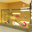 2pcs Merry Christmas Santa Claus Snowman Wall Stickers Self-adhesive Decals A