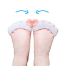 2pcs Gel Toe Separator Hallux Valgus Corrector Straightener Form (White)