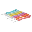 8Pcs Soft Grip Handle Aluminum Crochet Hooks Multi Colour Knitting Needles Craft