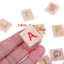 100X~wooden scrabble tiles colorful letters numbers for crafts wood alphabet  3c