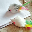 6pcs/Set Fur False Plush Mouse Cage Pet Cat Feathers Rat Interactive Toys