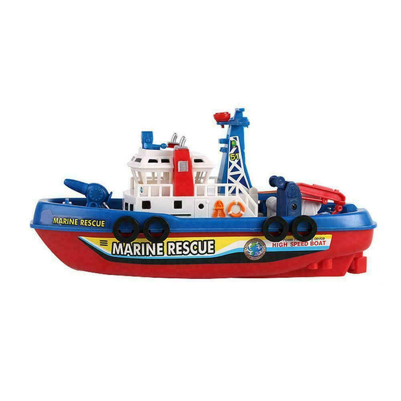 1*Electric Fire Boat Kids Bath Toys LED Flashing Light Up W/ UK Music U6F6