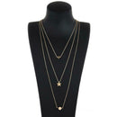Simple Women Multi Layers Star Heart Clavicle Chain Geometry Alloy Necklace