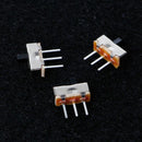 10Pcs On/Off 2Position SPDT 1P2T 3Pin PCB Panel Vertical Slide Switch SS12D00G3