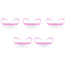 New Nail Art Plastic Cleaning Brush Finger Nail Care Dust Clean Handle Scru Q5Q3
