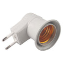 E27 LED Light Male socket to EU Type Plug Adapter Converter W/ ON OFF Button LJ