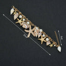Fashion Star Starfish Conch Shell Bracelet Bangle Charm Women Jewelry  OZ