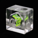 Acrylic G1/4'' Square Shape Computer Water Cooling Flow Meter 3-Ways