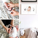 Photo Frame Kit Newborn Baby Handprint and Footprint with Clean Touch Ink Pad