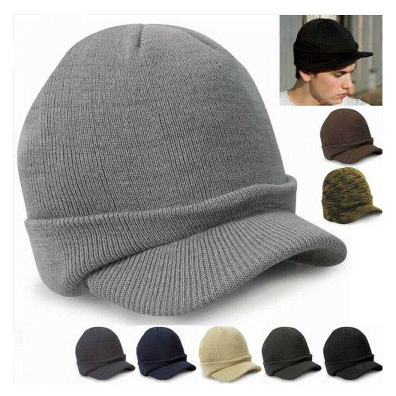 2pcs Berets Visor Cap for Men Women Winter Hat