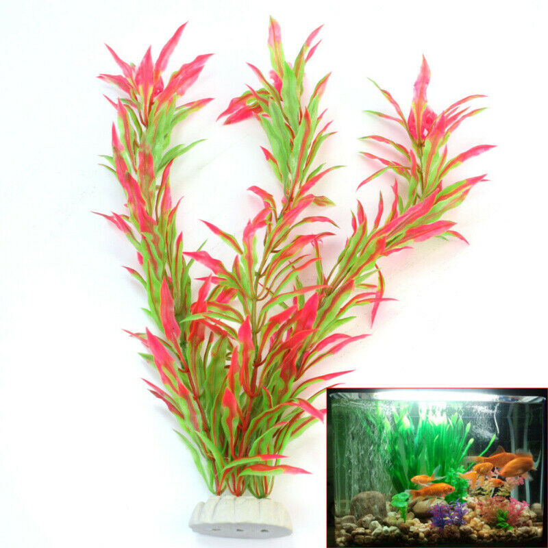 Artificial Plastic Aquatic Flower Grass Plants Aquarium Landscape Decor 24.5cm