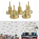 5pcs Brushed Brass Coat Hook Wall Door Hanger Hat Bag Robe Hooks Hangers
