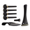 7Pcs Professional 4/4 Violin Fiddle Chin Rest Tuning Pegs Tailpiece End Pin Kit