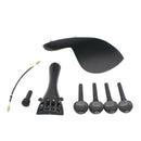 Ebony Violin Chinrest Screws Tuning Pegs Tailpiece Tail Nail for 4/4 Violin