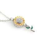 Cremation Pendant Sunflower Necklace Keepsake Urn Necklace For Ashes JewelrS Bj