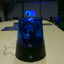 Rotating Blue LED DIY Police Car Beacon Disco-Party Light-Blue+Red Light DJ G5L8
