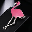 Trendy Enamel Flamingo Brooch Pins Woman Exclusive Badge Metal Jewelry Brooch3C