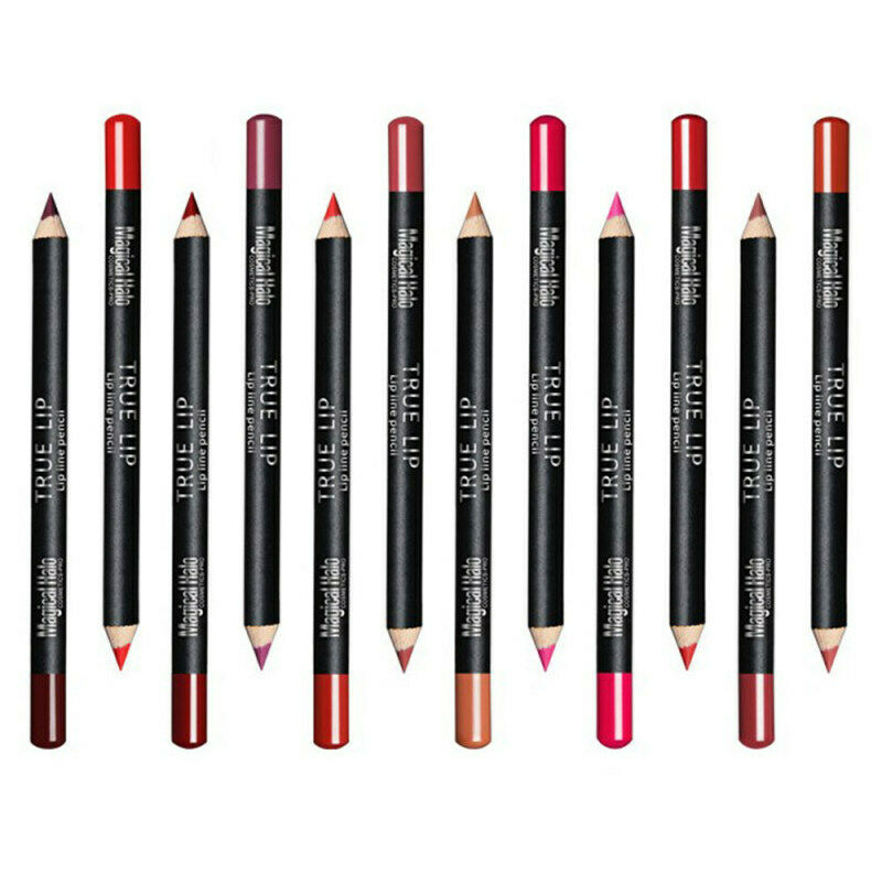 12pcs /12Colors Professional Lipliner Makeup Waterproof Lip Liner Penc XWI