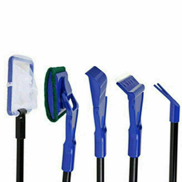 5in1 Fish Tank Aquarium Cleaning Brush Gravel Rake Sponge Net Fork Gift