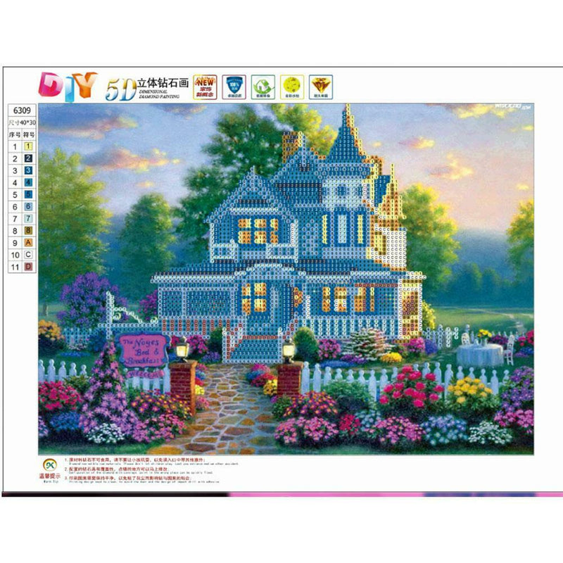 5D Villa Landscape Diamond Painting Embroidery DIY Cross Stitch Home Decor