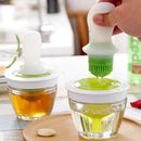 3-in-1 Silicone Olive Oil, Vinegar, Dispenser Bottle & Baster Brush for BBQ
